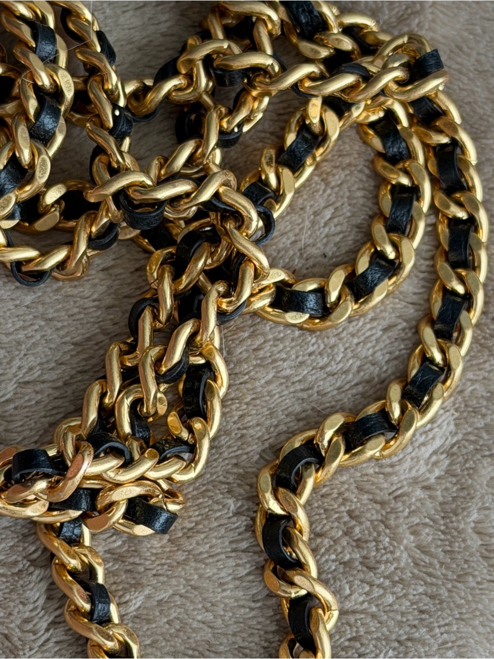 Tory Burch Gold and Black chain crossbody strap replacement